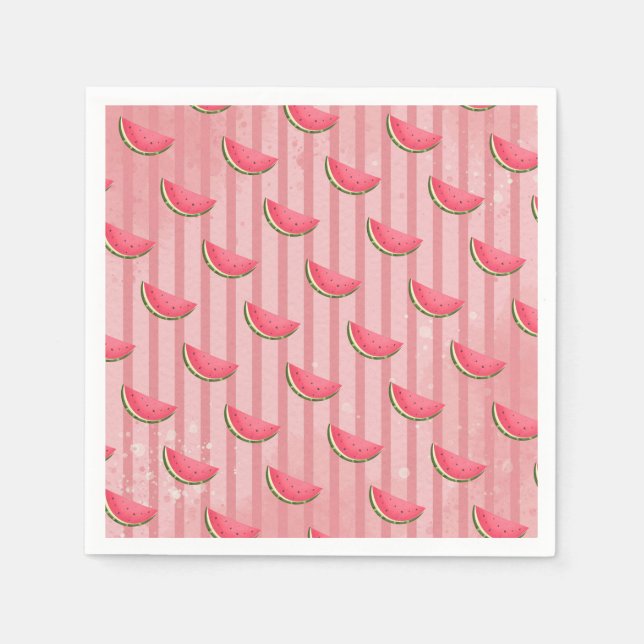 Vattenmelon One in a Melon Födelsedagsfest Pappers Pappersservett (Framsidan)