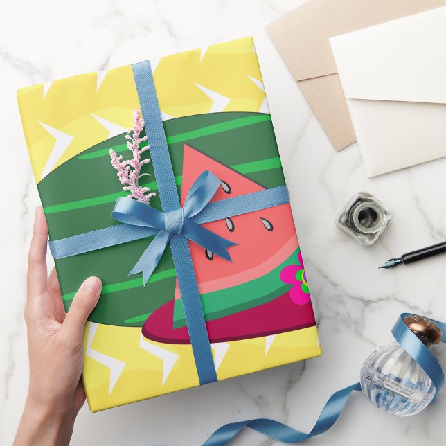 Vattenmelon på en plåt, Papper Presentpapper (Skapare uppladdad)