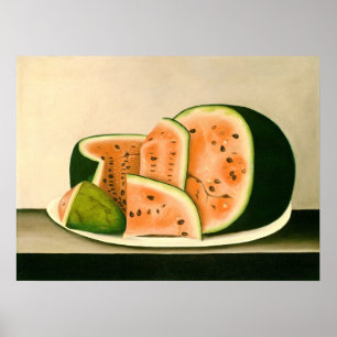 Vattenmelon på en plåt - Poster i amerikanska kons