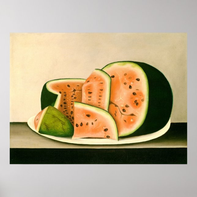 Vattenmelon på en plåt - Poster i amerikanska kons (Framsidan)
