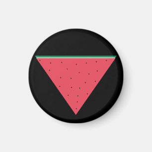 Vattenmelon på motståndet mot inverterad röd trian magnet