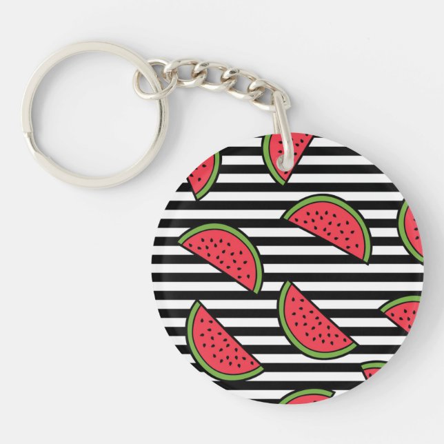 Vattenmelon på svart- & vitrandmönster (Framsidan)