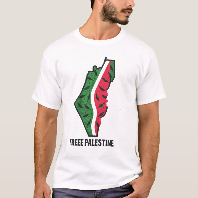 vattenmelon palestinska t shirt (Framsida)