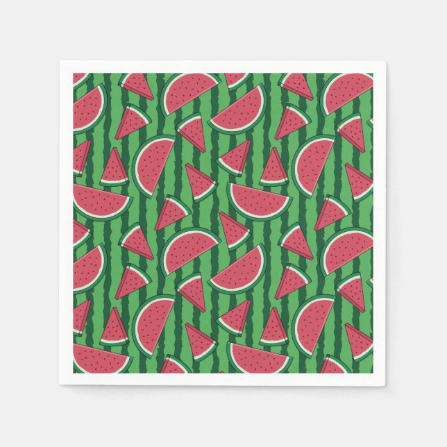 Vattenmelon Pappersservetter, Sommar Frukt Fest Pappersservett (Framsidan)