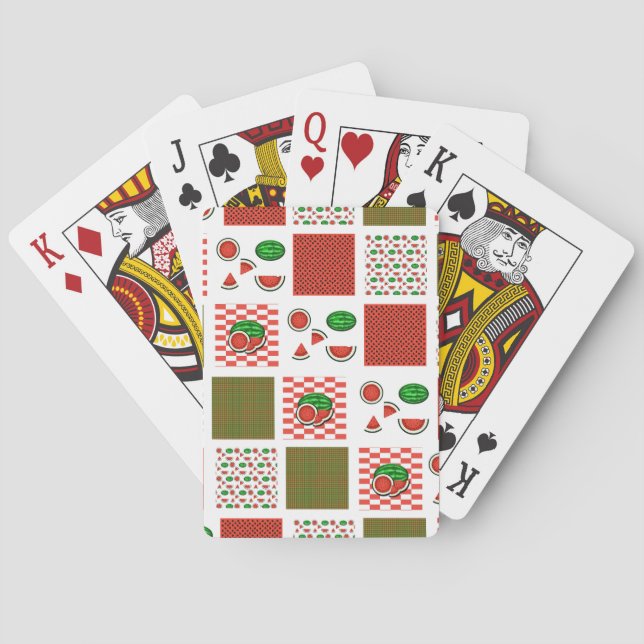 Vattenmelon Patchwork Casinokort (Baksidan)