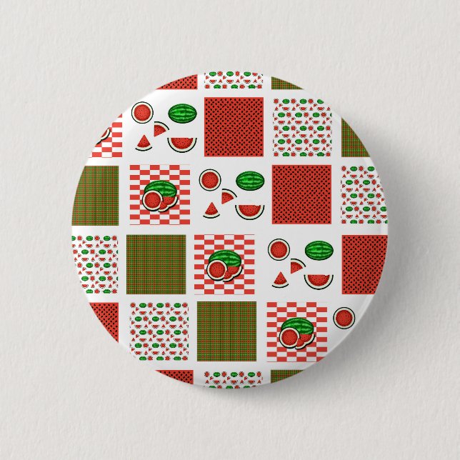 Vattenmelon Patchwork Knapp (Framsida)