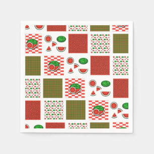 Vattenmelon Patchwork Pappersservett