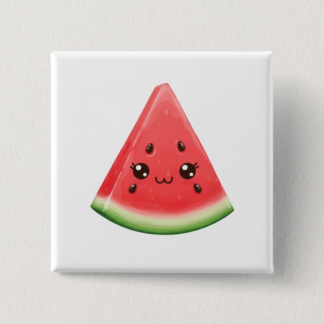 Vattenmelon Pinback-knapp Roligt Sommar Frukt Gåva Knapp (Framsida)