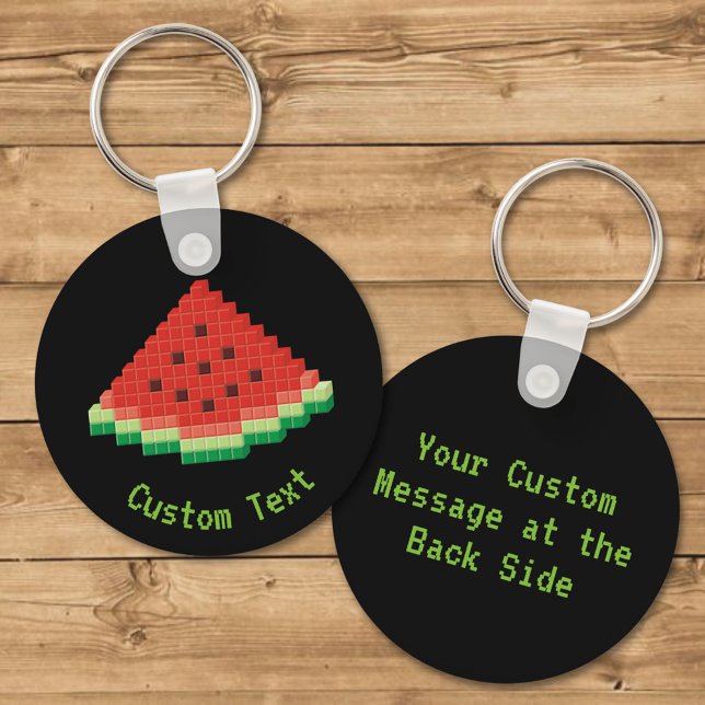 Vattenmelon Pixel Art Keychain Nyckelring (Skapare uppladdad)