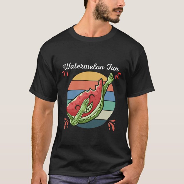 Vattenmelon, Roligt T Shirt (Framsida)