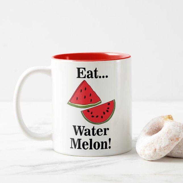 Vattenmelon Rolrig Sommarfrukt Två-Tonad Mugg (Med munk)