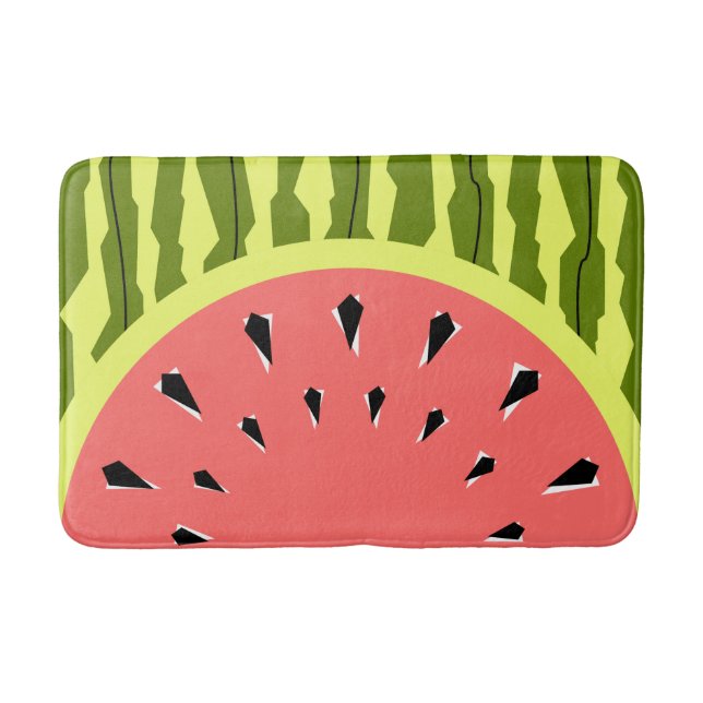 Vattenmelon Rosa badmat i Rand Badrumsmatta (Framsidan)