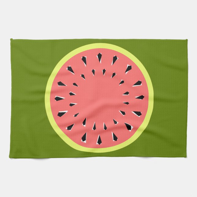 Vattenmelon Rosa kökshandduk (Horisontell)