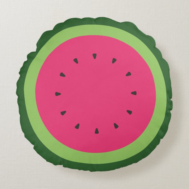 Vattenmelon Rund Kudde (Framsidan)
