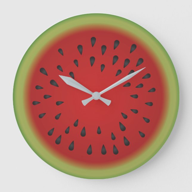 Vattenmelon, rundgång av kutavklipp stor klocka (Framsida)
