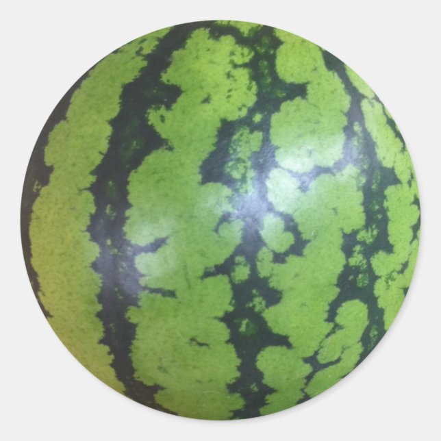 vattenmelon runt klistermärke (Framsida)