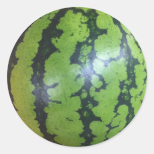vattenmelon runt klistermärke