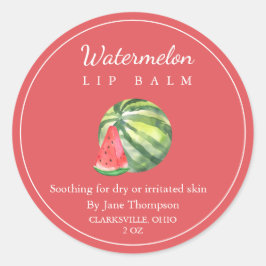 Vattenmelon Salve/balm-etikett Runt Klistermärke