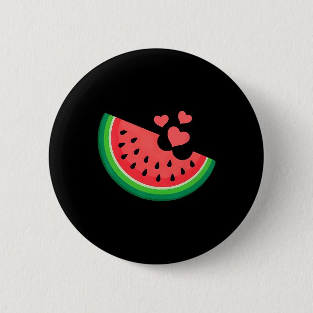 Vattenmelon Skiva Melon Sommar Lov Vattenmelon  Knapp (Framsida)