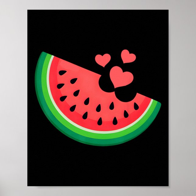 Vattenmelon Skiva Melon Sommarlov Vattenmelon  Poster (Framsidan)