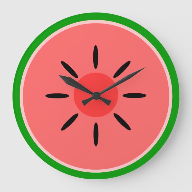 Vattenmelon skiva stor klocka (Framsida)