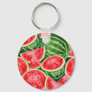 Vattenmelon Skivor Nyckelring
