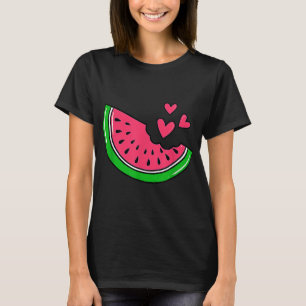 Vattenmelon slice Melon Hearts Älskare Eating Frui T Shirt