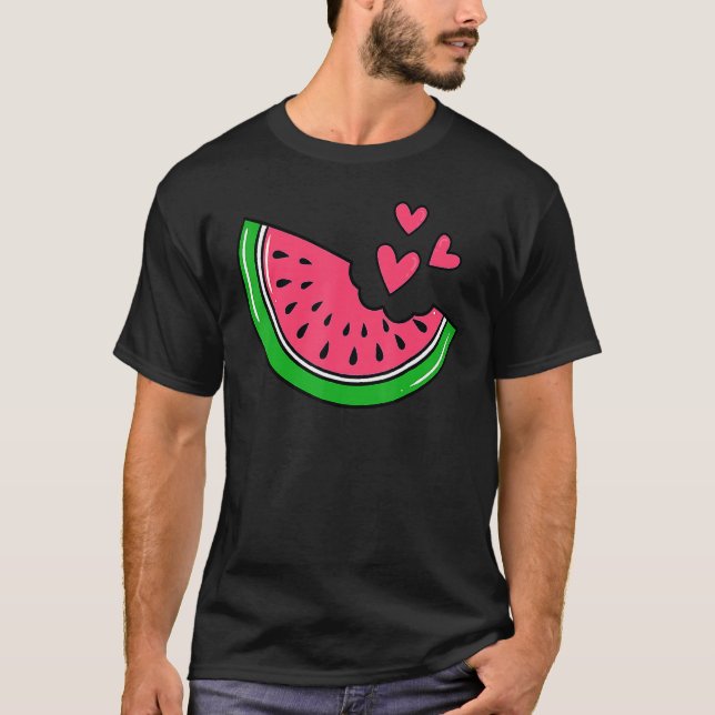Vattenmelon slice Melon sommaruppehållet Season Fr T Shirt (Framsida)