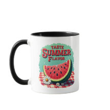 Vattenmelon Smaka Sommar Smak Mugg
