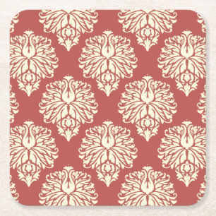 Vattenmelon Södra stugan Damask Underlägg Papper Kvadrat