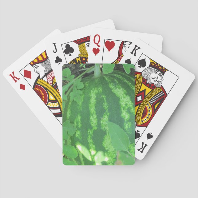 Vattenmelon som leker kort casinokort (Baksidan)