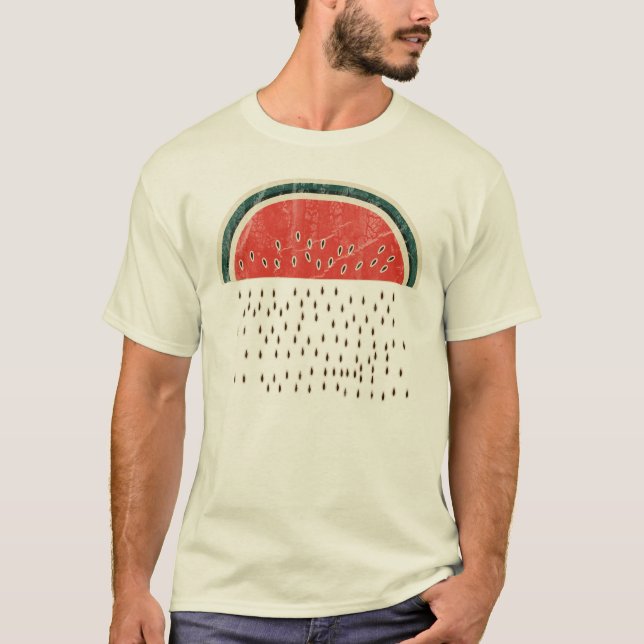 Vattenmelon som regnar frö tee shirt (Framsida)