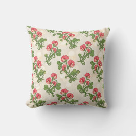 Vattenmelon Sömlöst Blommönster Dekorativ Kudd Kudde