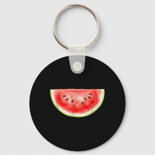 Vattenmelon Sommar Akvarell Frukt Skiva Saftig Nyckelring