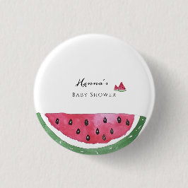Vattenmelon Sommar Bebis Shower  Knapp
