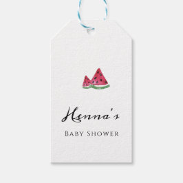 Vattenmelon Sommar Bebis Shower  Presentetikett