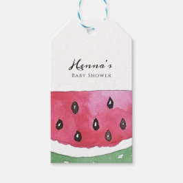 Vattenmelon Sommar Bebis Shower  Presentetikett