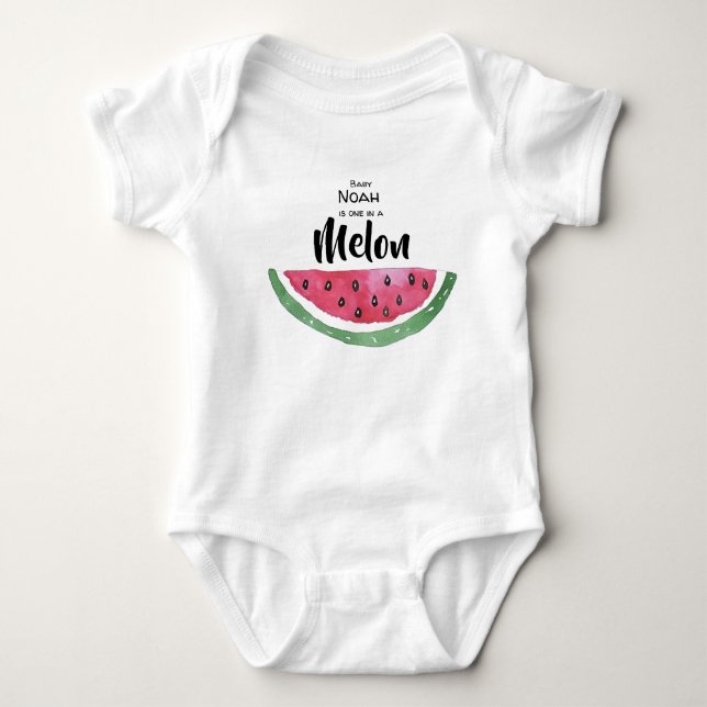 Vattenmelon sommar en i en melon t shirt (Framsida)