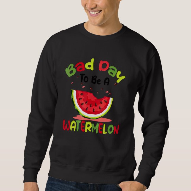 Vattenmelon  Sommar Frukt Familj Lång Ärmad Tröja (Framsida)
