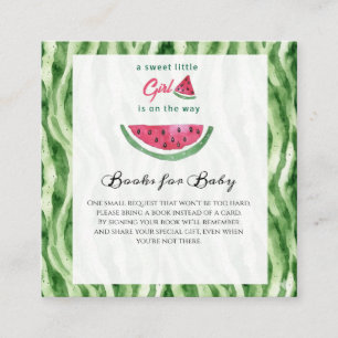 Vattenmelon Sommar Söt Flickas Böcker för Bebis Tilläggskort