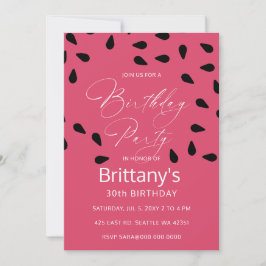 vattenmelon sommaren födelsedagsfest inbjudan