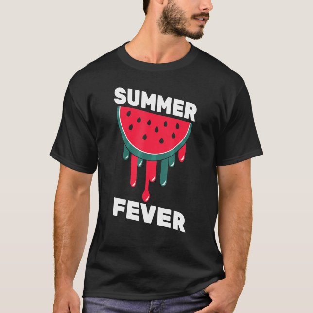 Vattenmelon - Sommarfeber - Melon - Frukter - får T Shirt (Framsida)