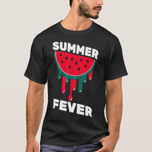 Vattenmelon - Sommarfeber - Melon - Frukter - får T Shirt (Framsida)
