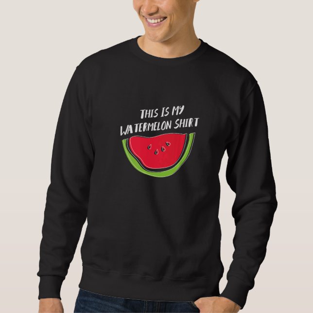Vattenmelon Sommarfrukter Tropisk Melon   Lång Ärmad Tröja (Framsida)