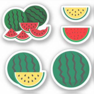 Vattenmelon sort klistermärken