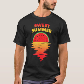 Vattenmelon - Söt sommar - Melon - Sunset - Beach T Shirt