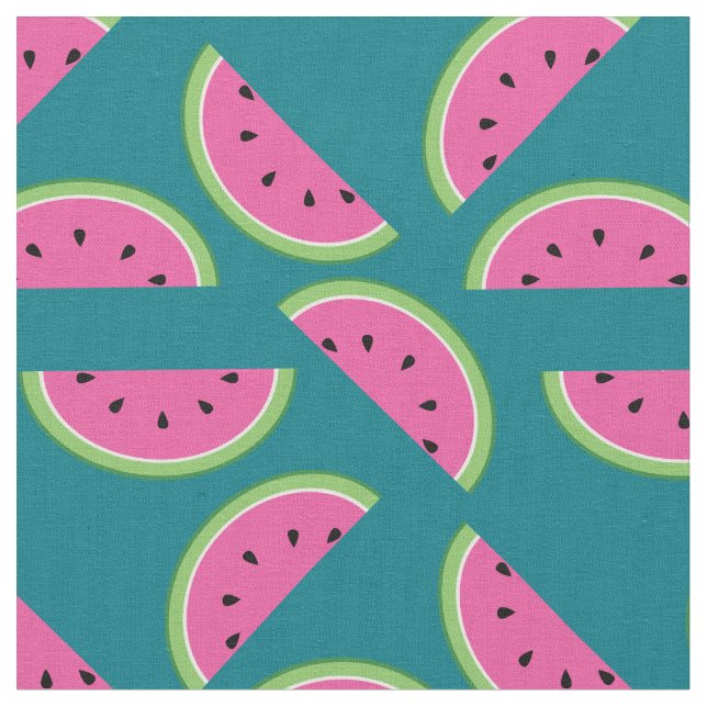 Vattenmelon Söta Barn Sommar Tyg (Närbild)