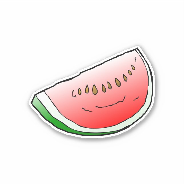 Vattenmelon specialskuren vinyldekal klistermärken (Framsida)