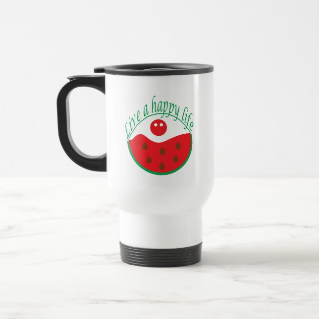 Vattenmelon Splash Resebar Mug Snygg Sommar Design Resemugg (Vänster)