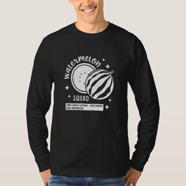 Vattenmelon Squad Team Tropiska Frukter T Shirt (Framsida)